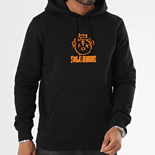 Sweat Capuche Edition Limitée 30 ex. Nounours King Carbone Noir Orange Fluo