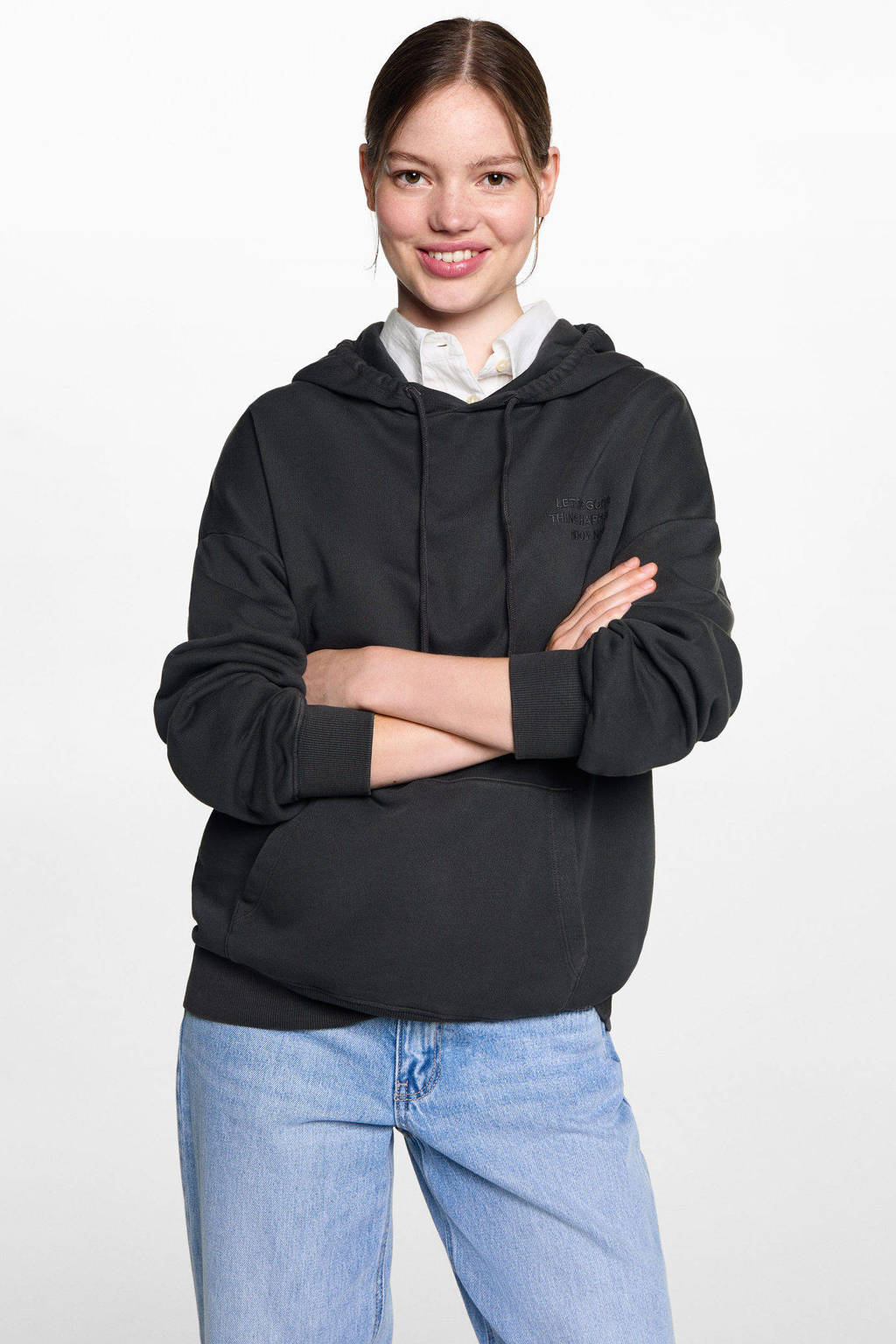 MANGO TEEN hoodie antraciet