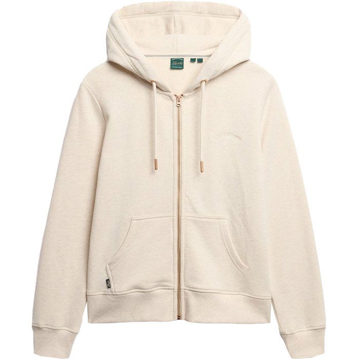 Superdry Essential Logo Ziphood HB Sweatshirt Damen light oat marl