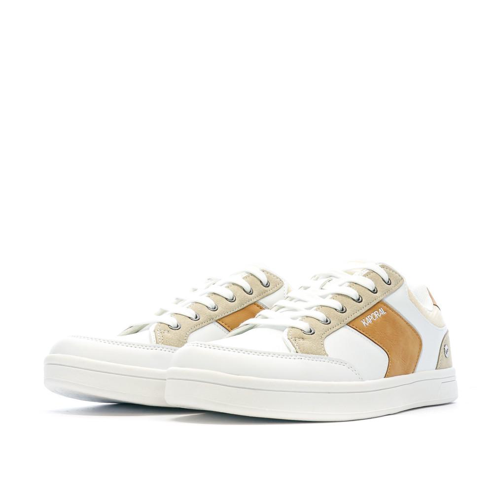 Kaporal Baskets Blanche/Camel Homme Kaporal Draglow