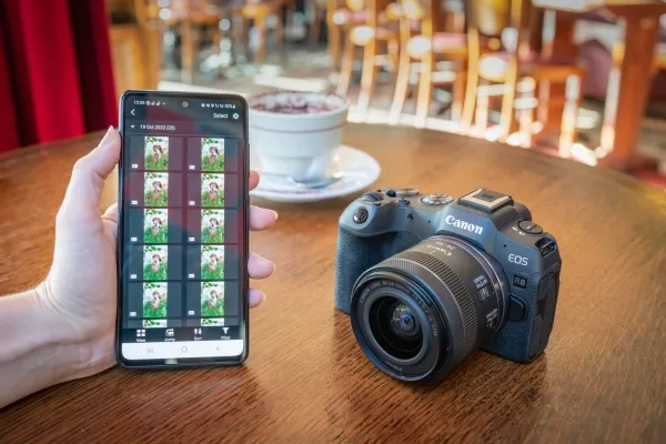 Canon EOS R8 - Digitalkamera - spejlløst - 24.2 MP - Full Frame - 4K / 60 fps - 2x optisk zoom RF 24-50 mm F4.5-6.3 IS STM-objektiv - Wi-Fi, Bluetooth - sort
