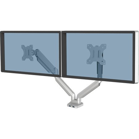 Fellowes Platinum Series Bras porte-écrans double - Argent