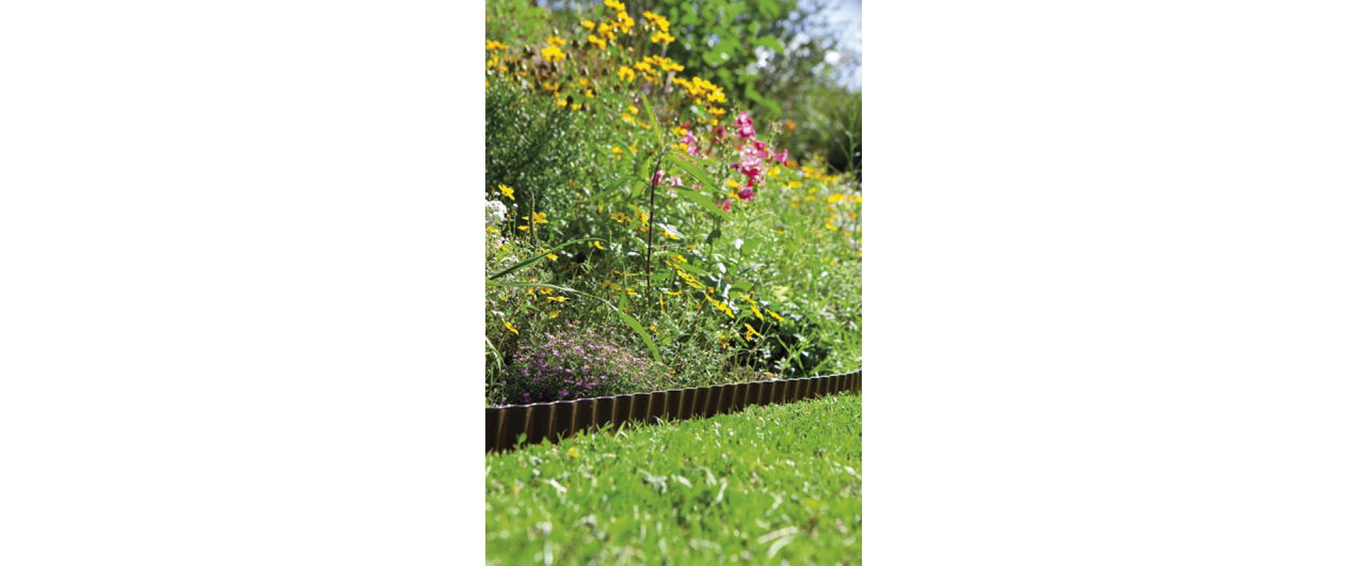 Beeteinfassung Rolle 9 cm hoch, 9 m lang braunFür saubere Beetkanten