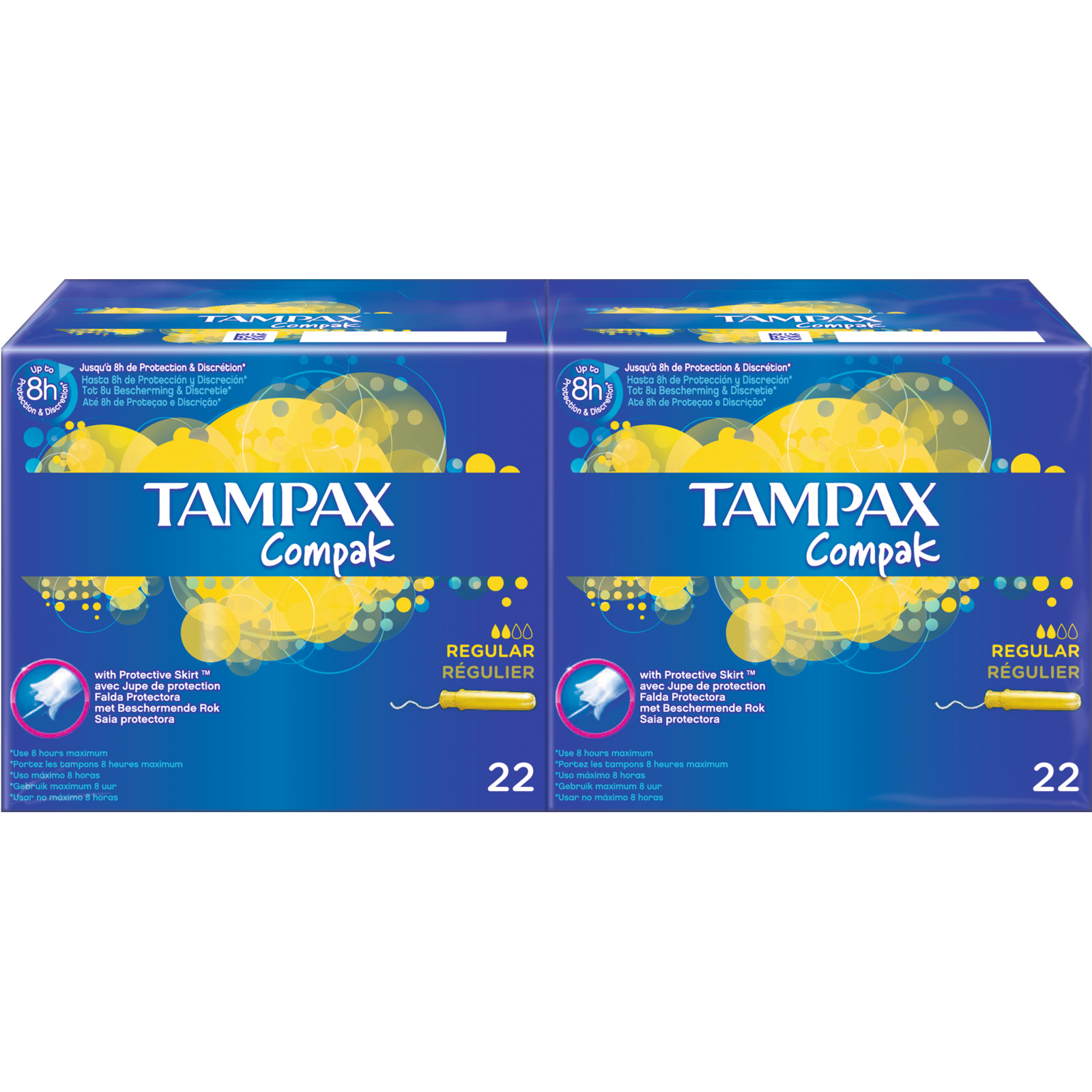 Tampax Compak Tampons Regular 2 x 22 Stück