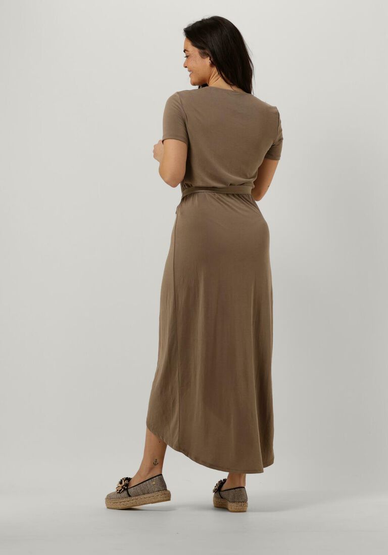 OBJECT bruine object midi jurk objannie nadia s/s dress