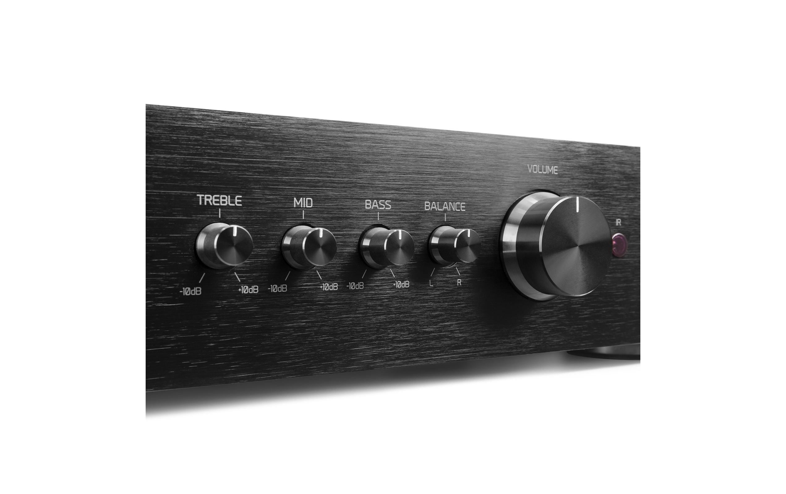Stereo-Verstärker AD200B Schwarz<br>Vielseitiger 2-Kanal-Verstärker mit grosser Funktionalität