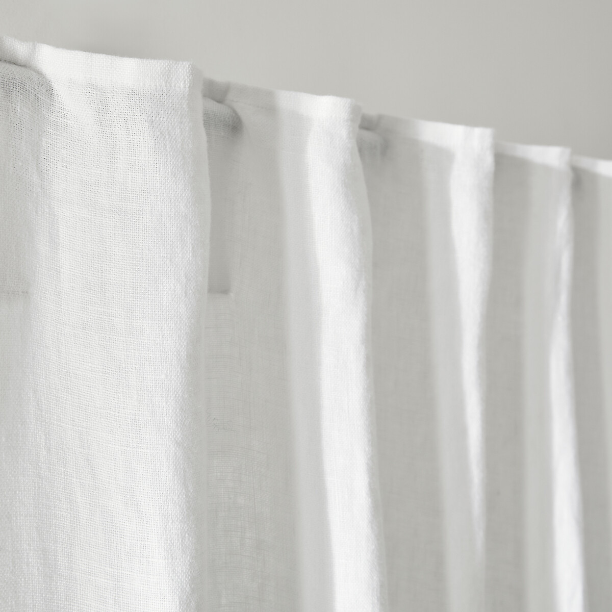 LA REDOUTE INTERIEURS<br>Cortina de linho com acabamento em laços ocultos, Elba