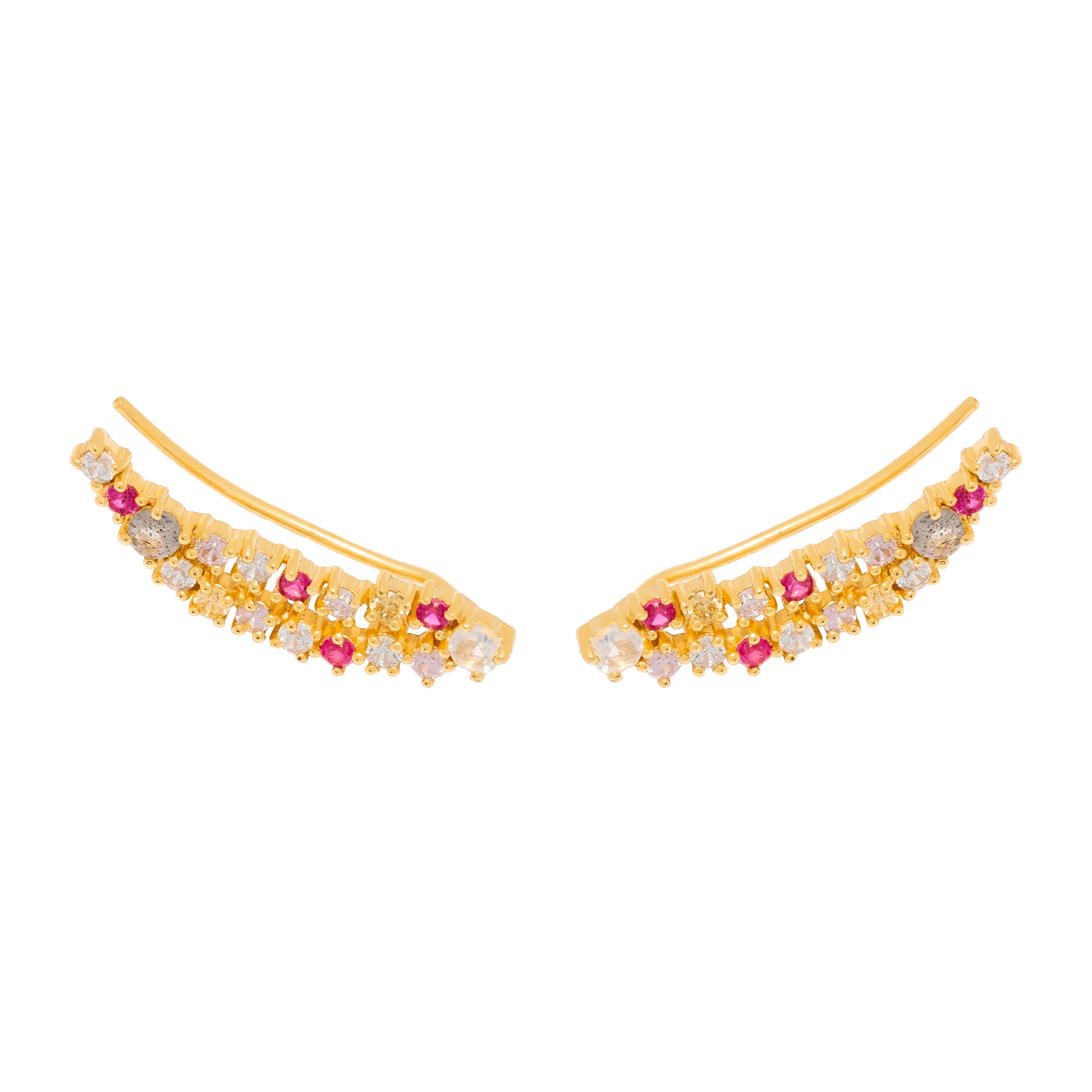 SAUVAGE - Les boucles d'oreilles grimpantes | Rose