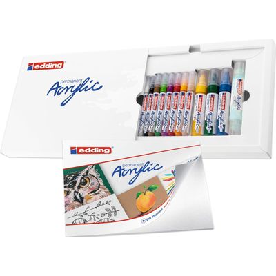 edding basic Creative Set - marker and twin-tip paint marker set - 12 pièces
