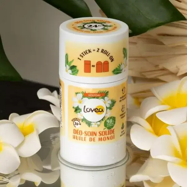 Lovea - Desodorante - Solid Care - Desodorante - Óleo de Monoi - Eficácia 24h 50g