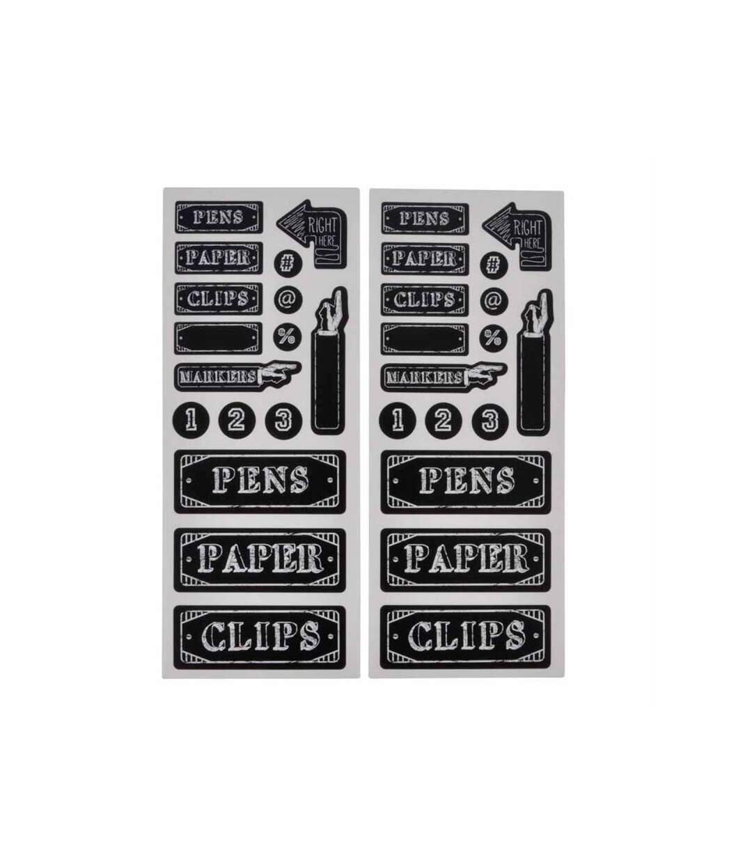 Paris Prix - Stickers Ardoise bureau 10x25cm Noir