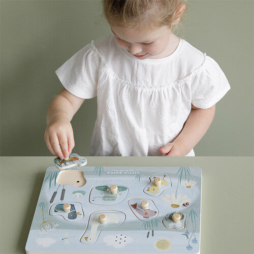 Little dutch knoppuzzel met geluid little goose - 7st