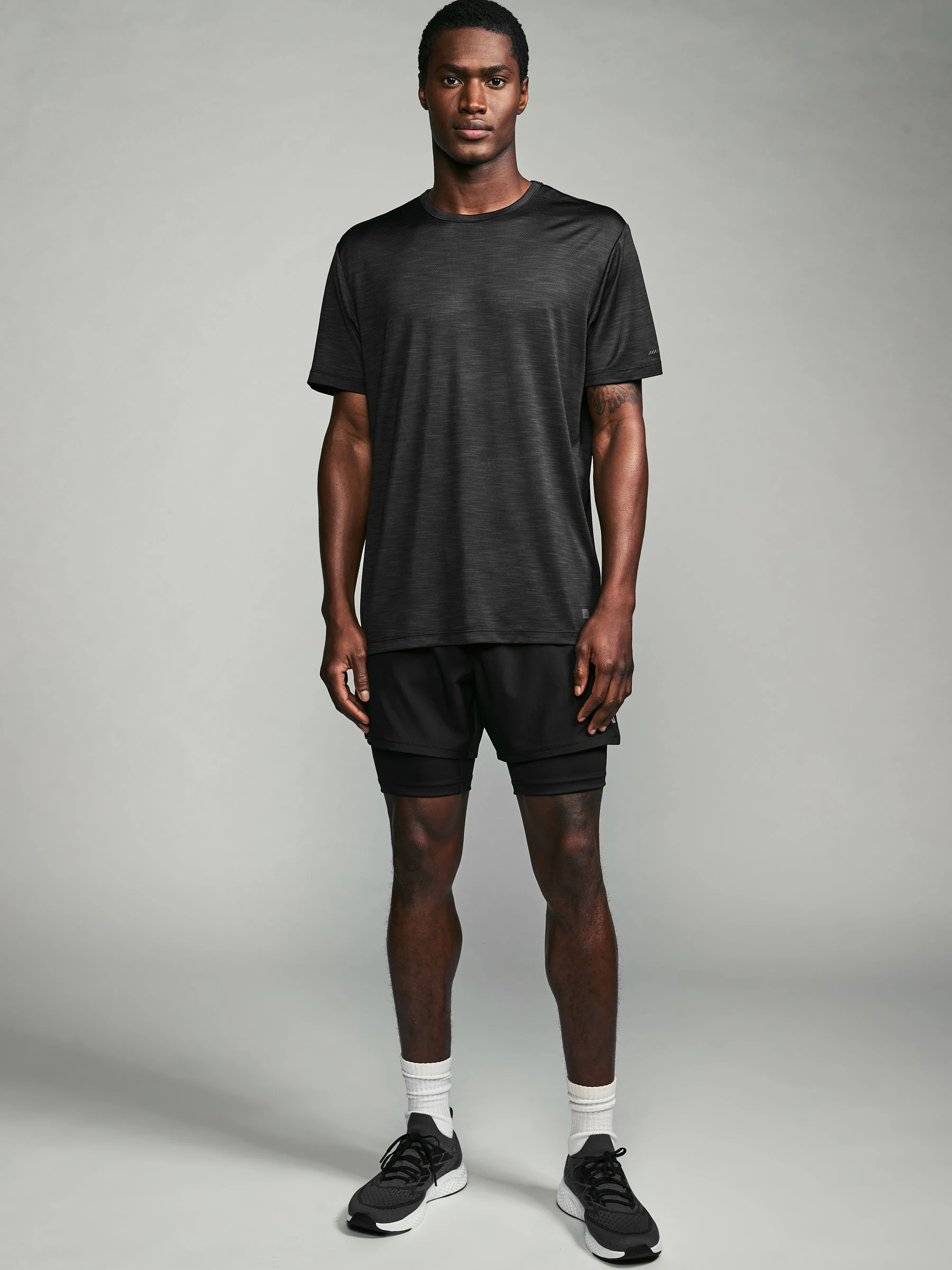 Zwart - Active 2-in-1 shorts
