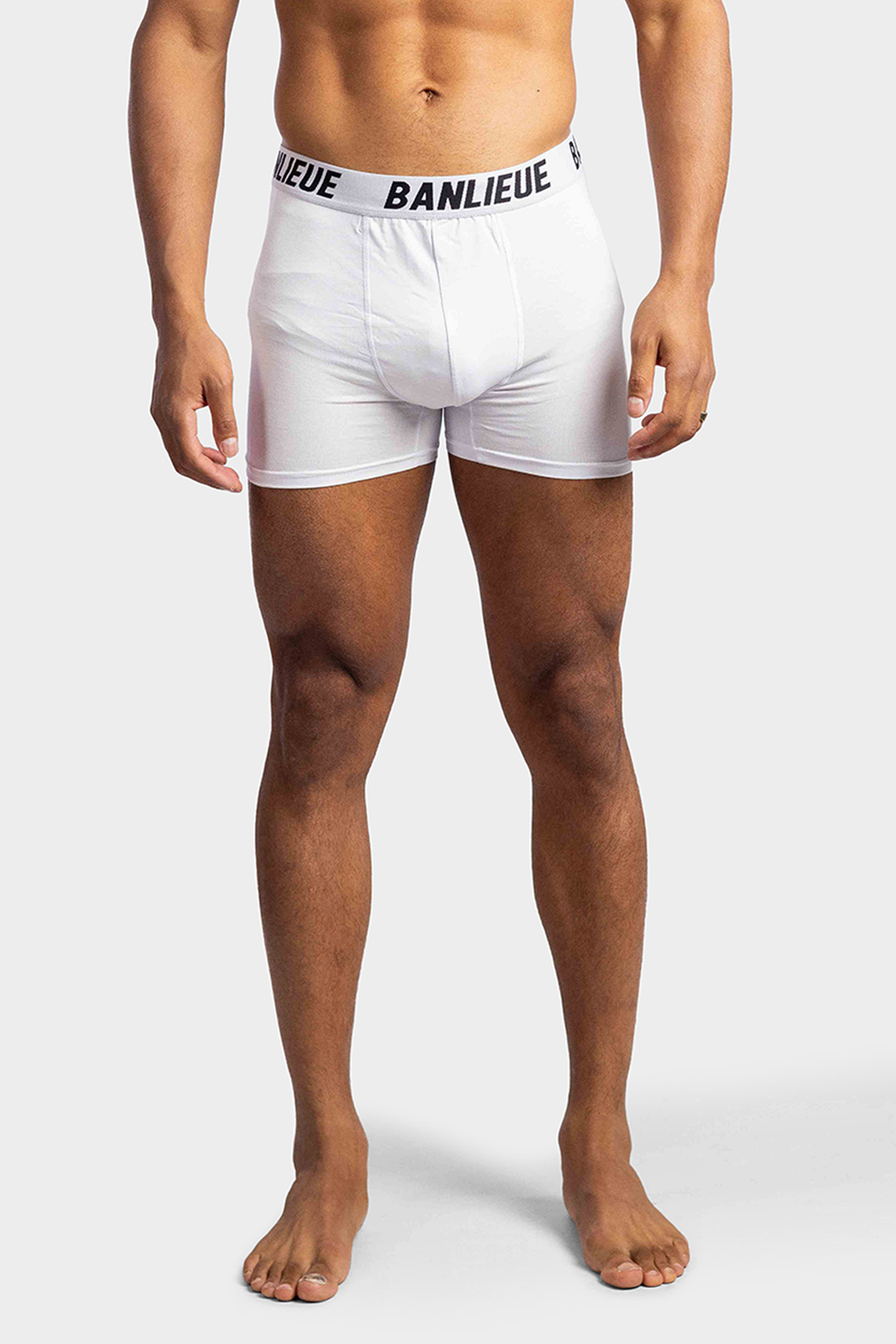 Banlieue 2-Pack Boxers Heather Heren Wit