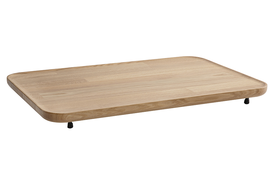 Add On sengebrett 38x59 cm. Oljet eik med sort understell.