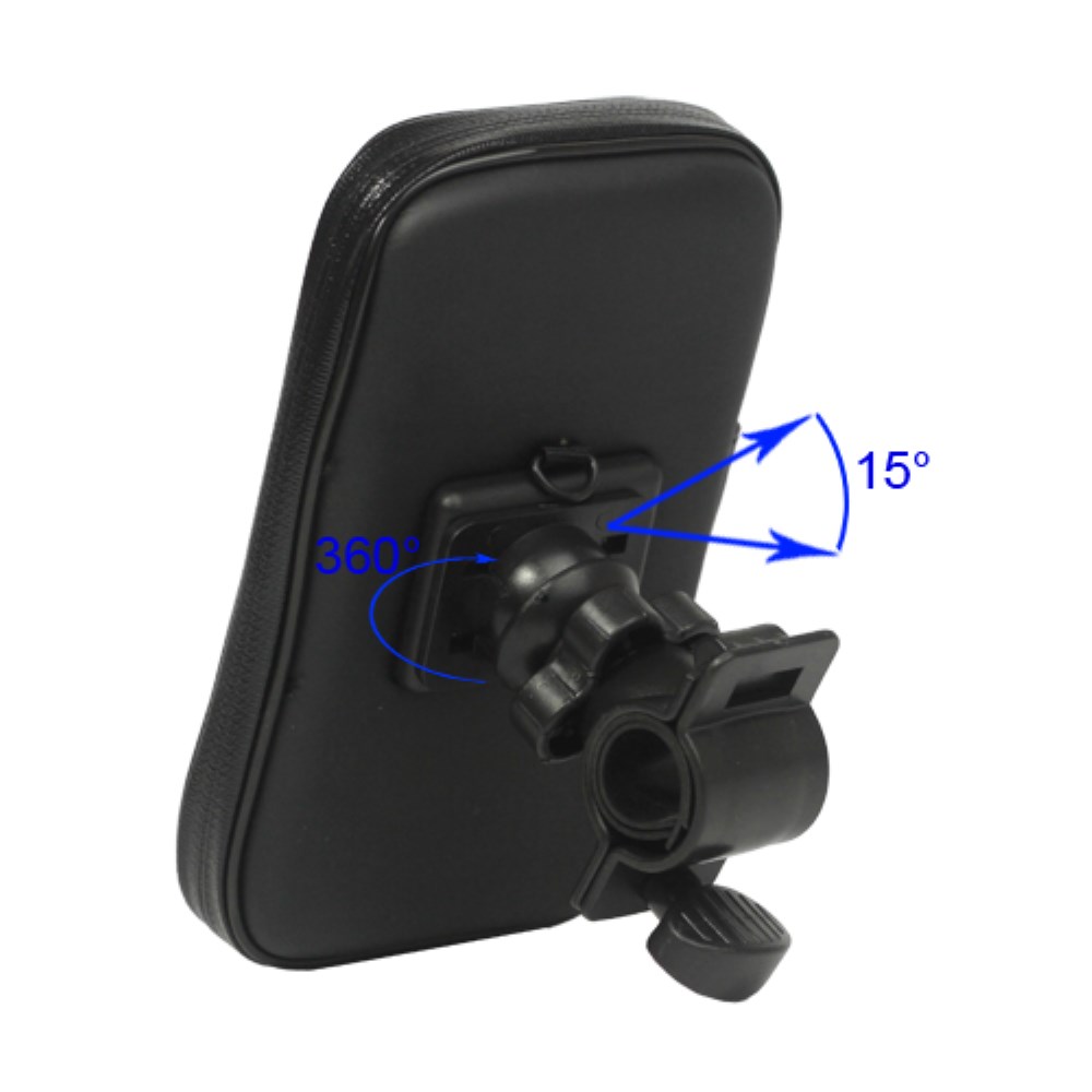 Universal Fahrrad Smartphone Halterung Schutz Tasche (Spritzwassergeschützt) - Schwarz