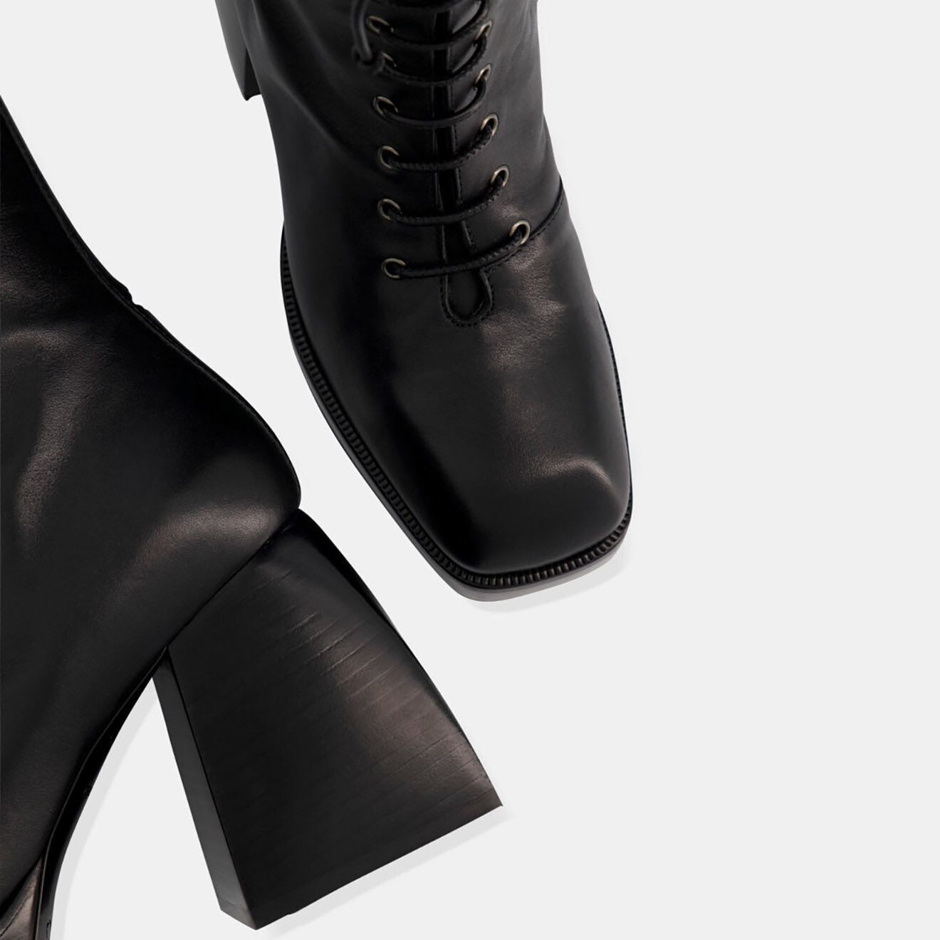 Nodaleto Bottines en Cuir Appo noires - Talon 8 cm