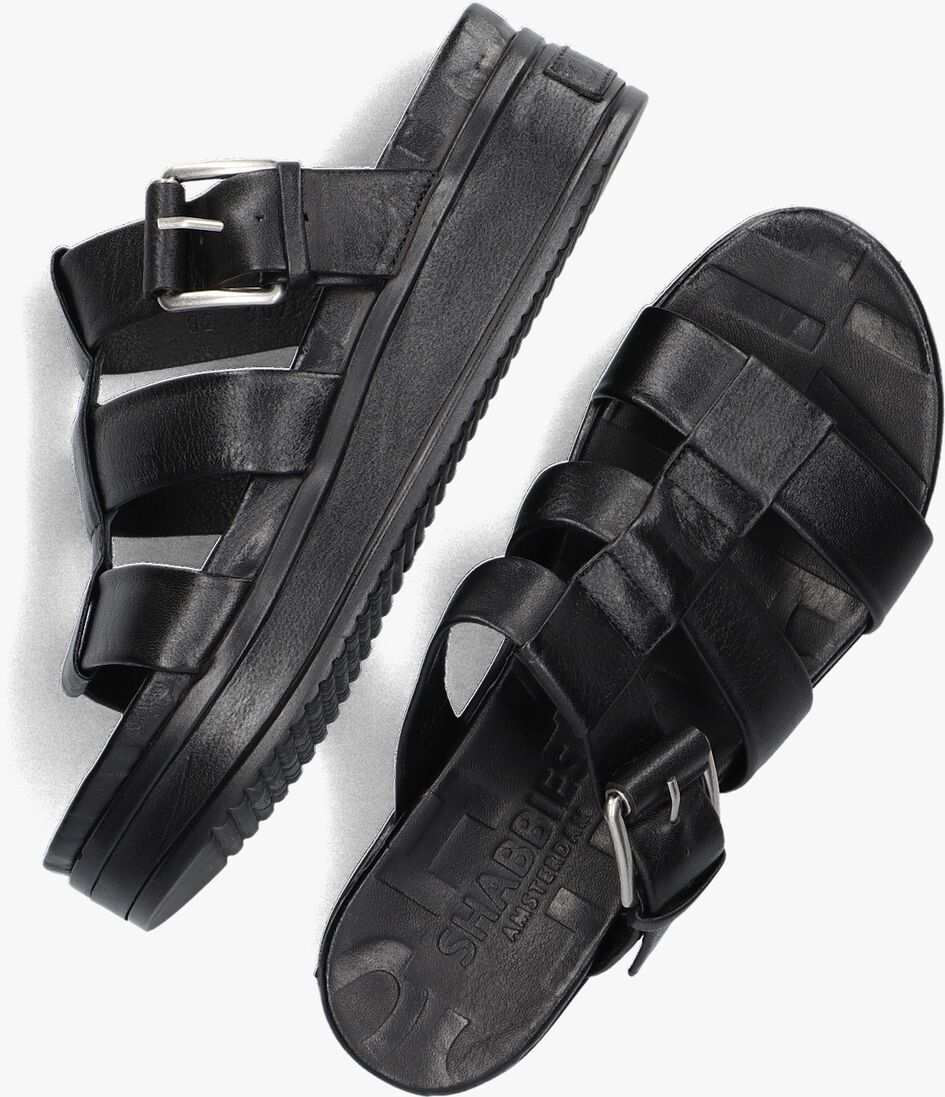 SHABBIES zwarte shabbies slippers 170020404 shs1406