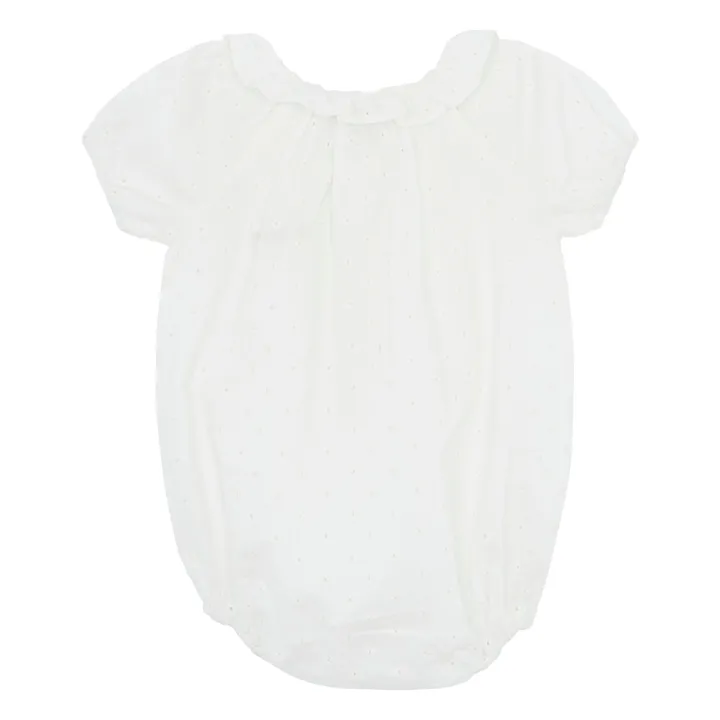 Bonton Barboteuse Ajourée | Ecru