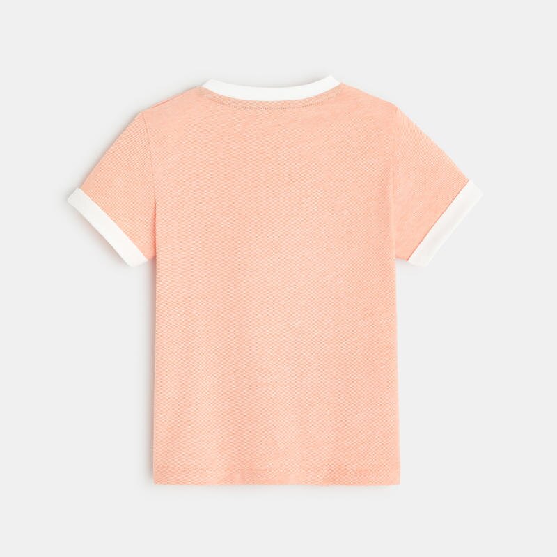 T-shirt rayé dinosaure orange bébé garçon Orange