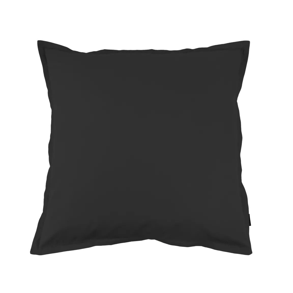 Taie d'oreiller carrée percale de coton (65 x 65 cm) Cali Noire