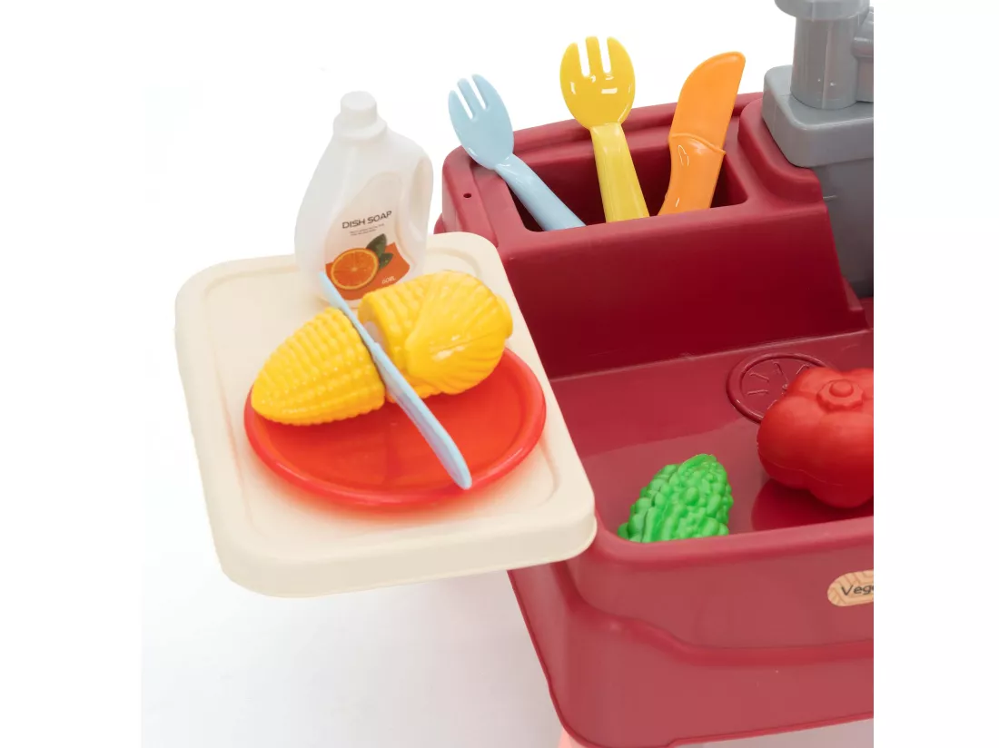 Évier pour Enfants Mini avec Circuit d'Eau et Robinet d'Arrêt Robincool Basin of Wash 45x26x39 cm 23 Accessoires Inclus