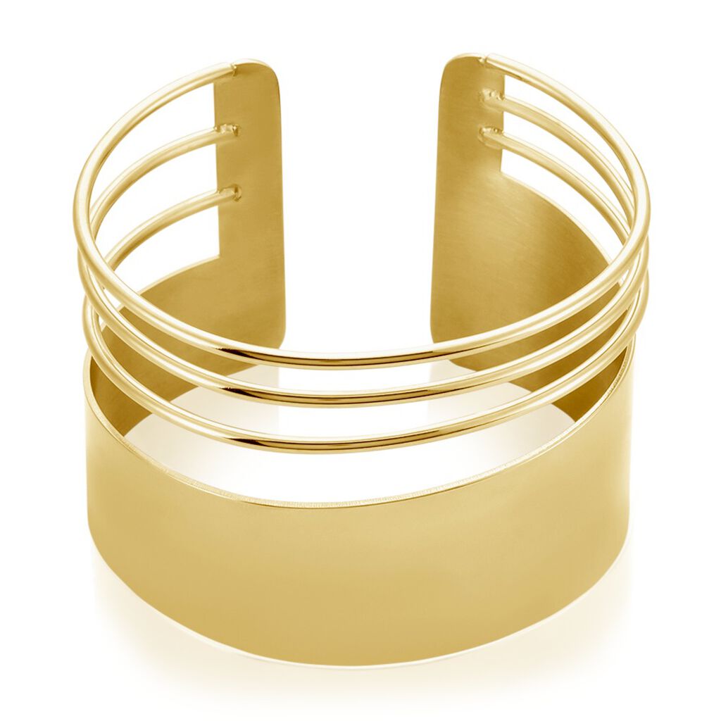 Bracelet Manchette Beli Acier Doré