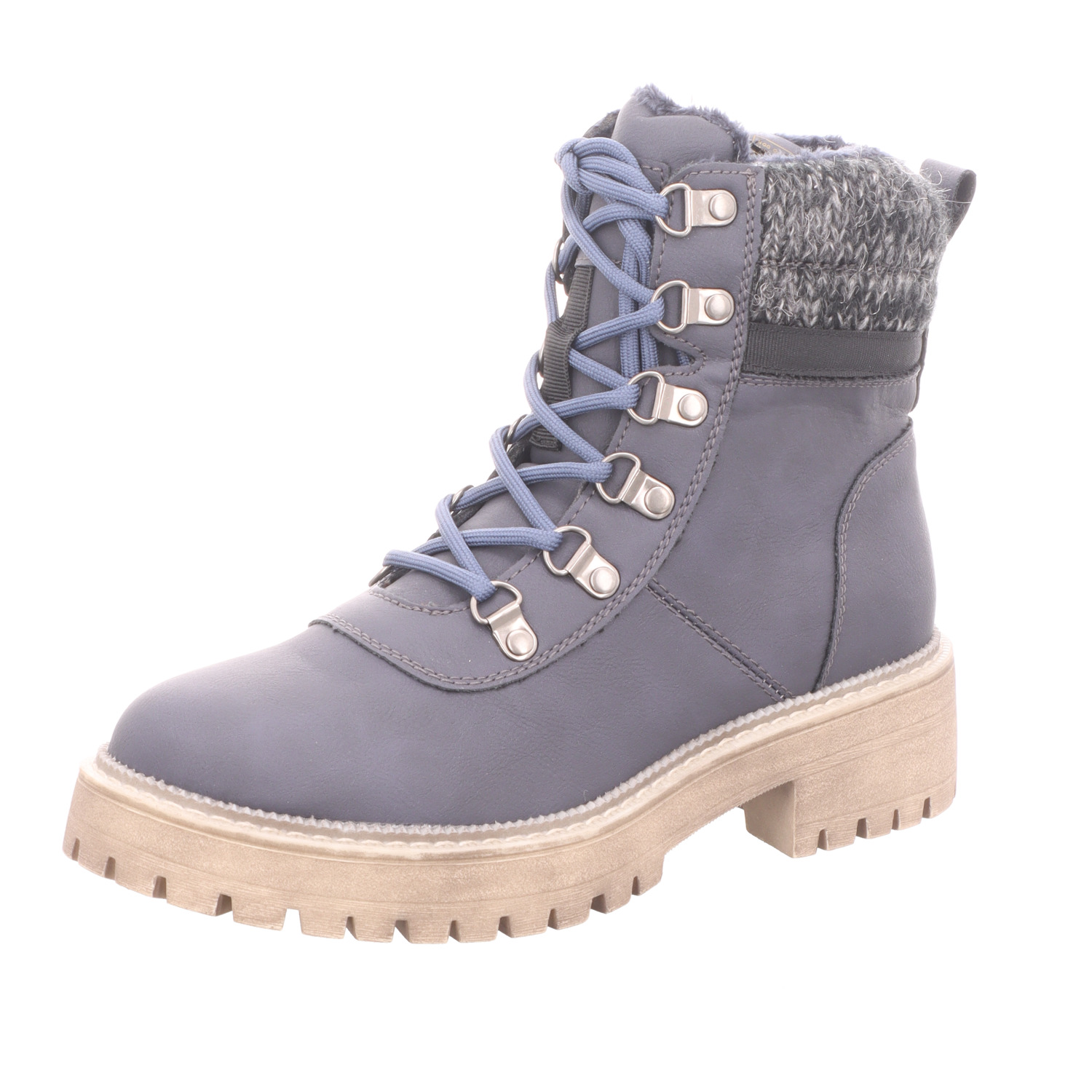 Alyssa Damen-Schnürstiefelette gefüttert Blau