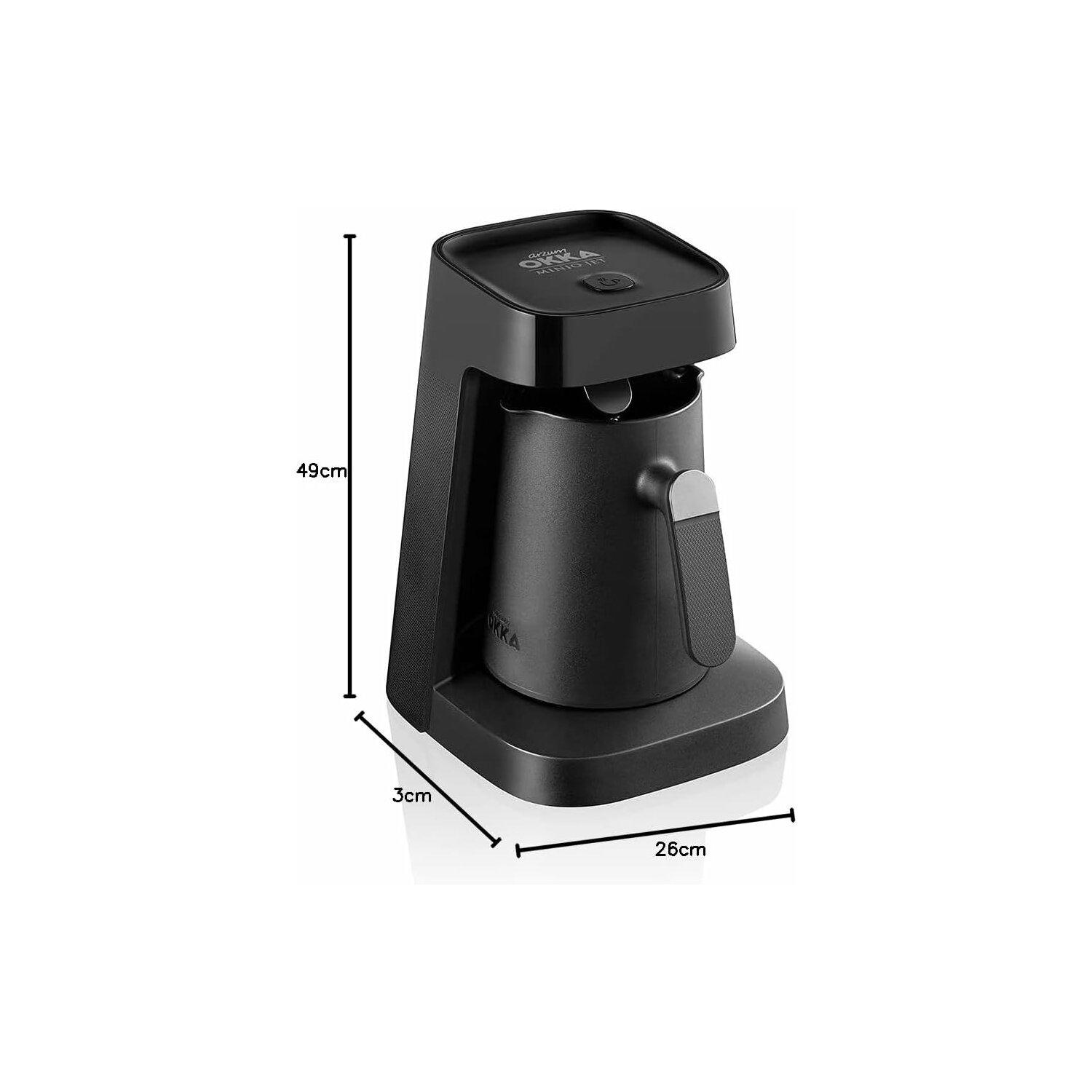 ARZUM türkische Kaffeemaschine, türkische Kaffeekanne, 400 W Silber