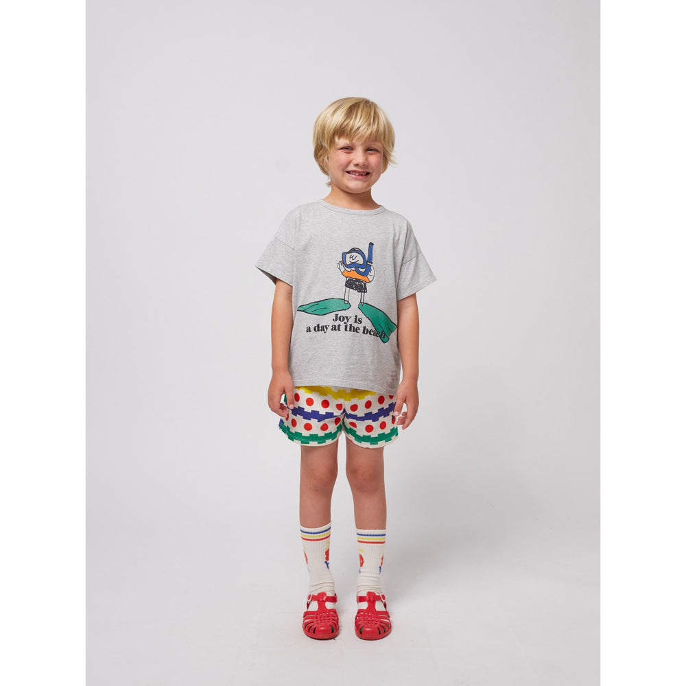 Køb Bobo Choses Heather Grey A Day At The Strand T-Shirt