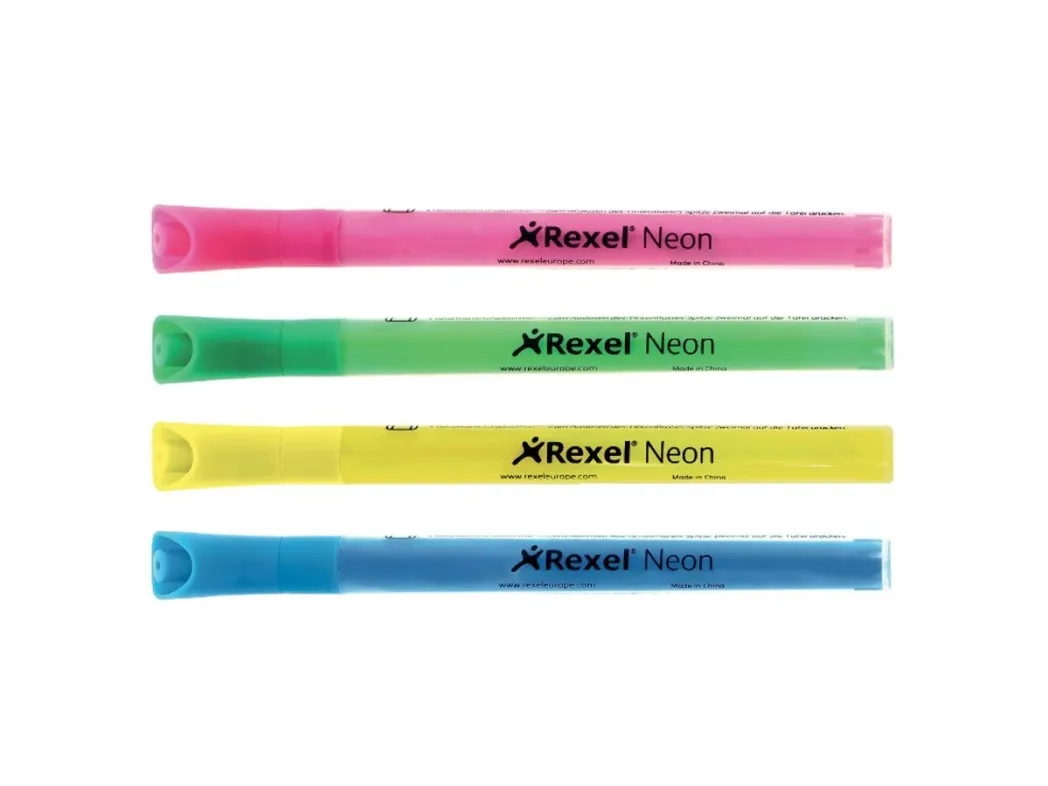 Whiteboardmarker Nobo Neon rund med 4 stk. ass. farver