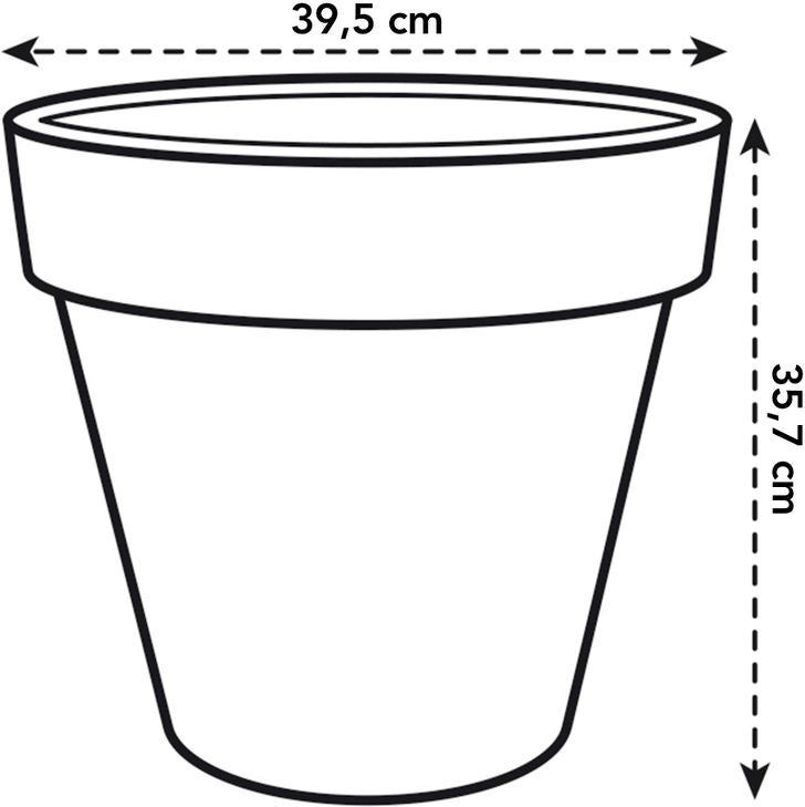 Elho bloempot Pure antraciet D 39 H 35,7 cm