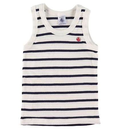 Petit Bateau Undertr?jer - 2-pak - Hvid/Navystribet