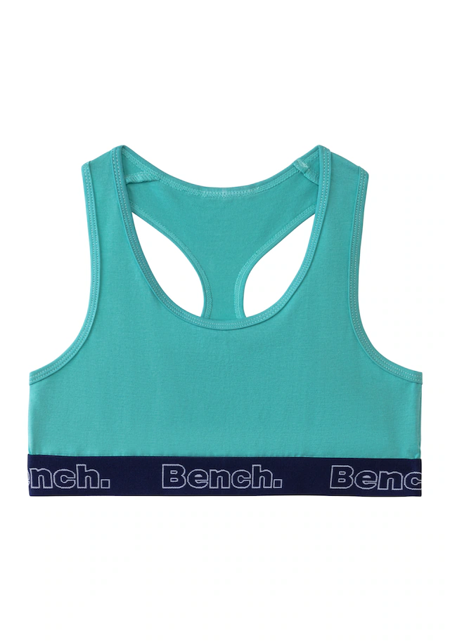 Bench. Bustier, 3 Stk. mit kontrastfarbigem Bündchen und Racerback