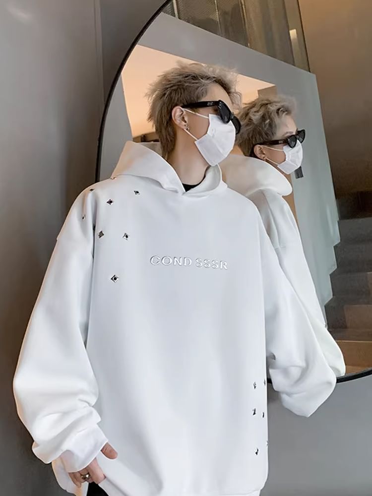 Kimeya - Sweatshirt met ronde hals en tekst, met verlaagde schouders