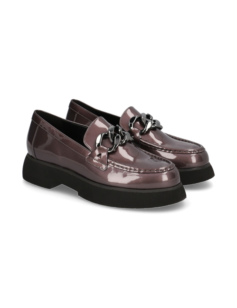 Lackleder Slipper