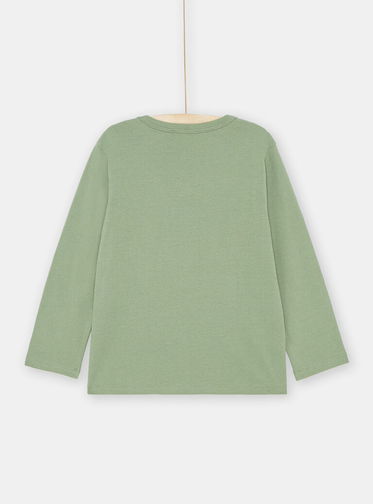 T-shirt vert avec sequins réversibles garçon