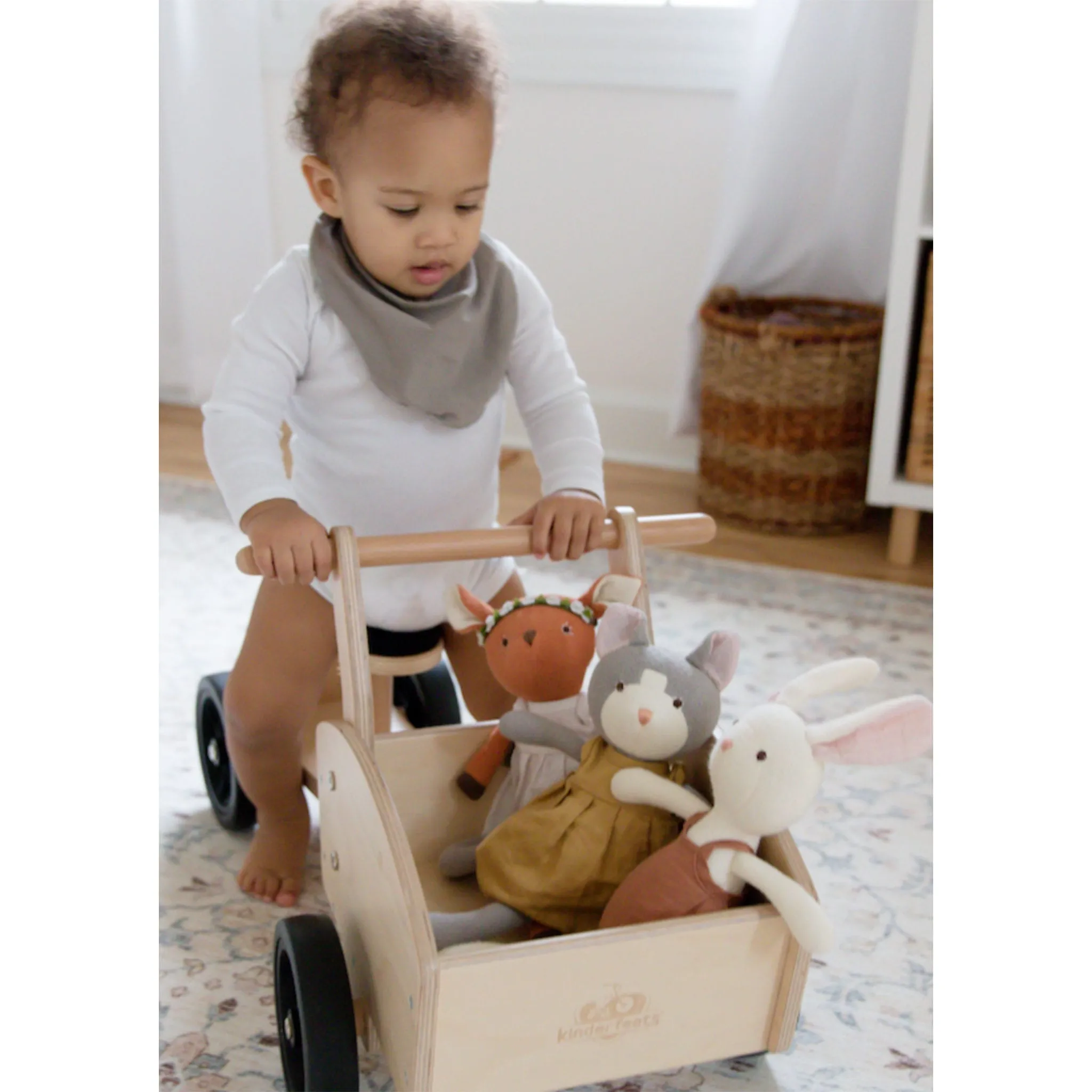 Kinderfeets Chariot Cargo Bike Kinderfeets - Naturel  Blanc