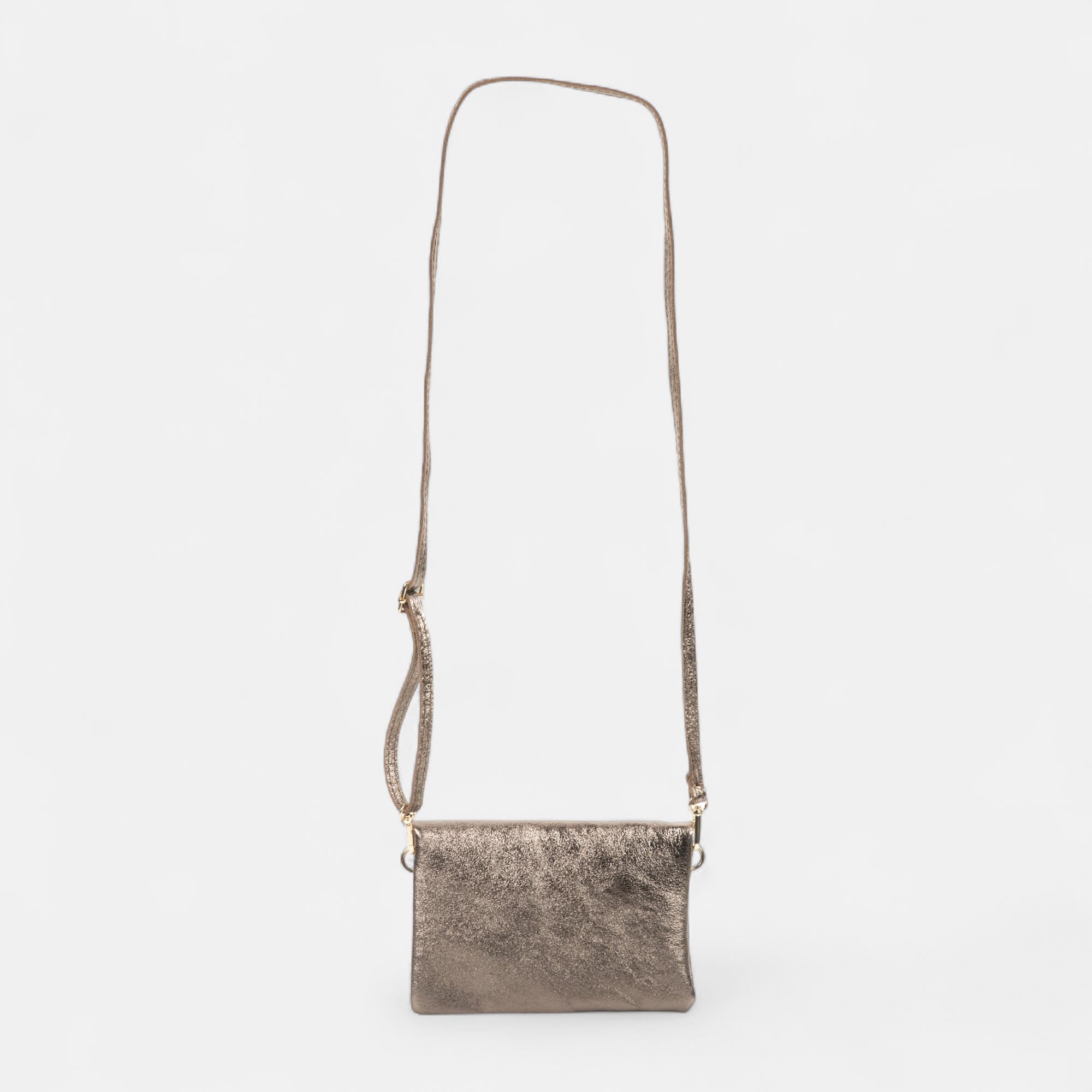 Sac bandoulière en cuir bronze