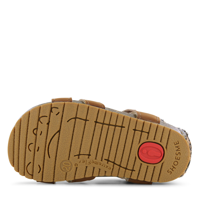 Shoesme cognac sandaaltje met details Microleer | Meisjes schoenen