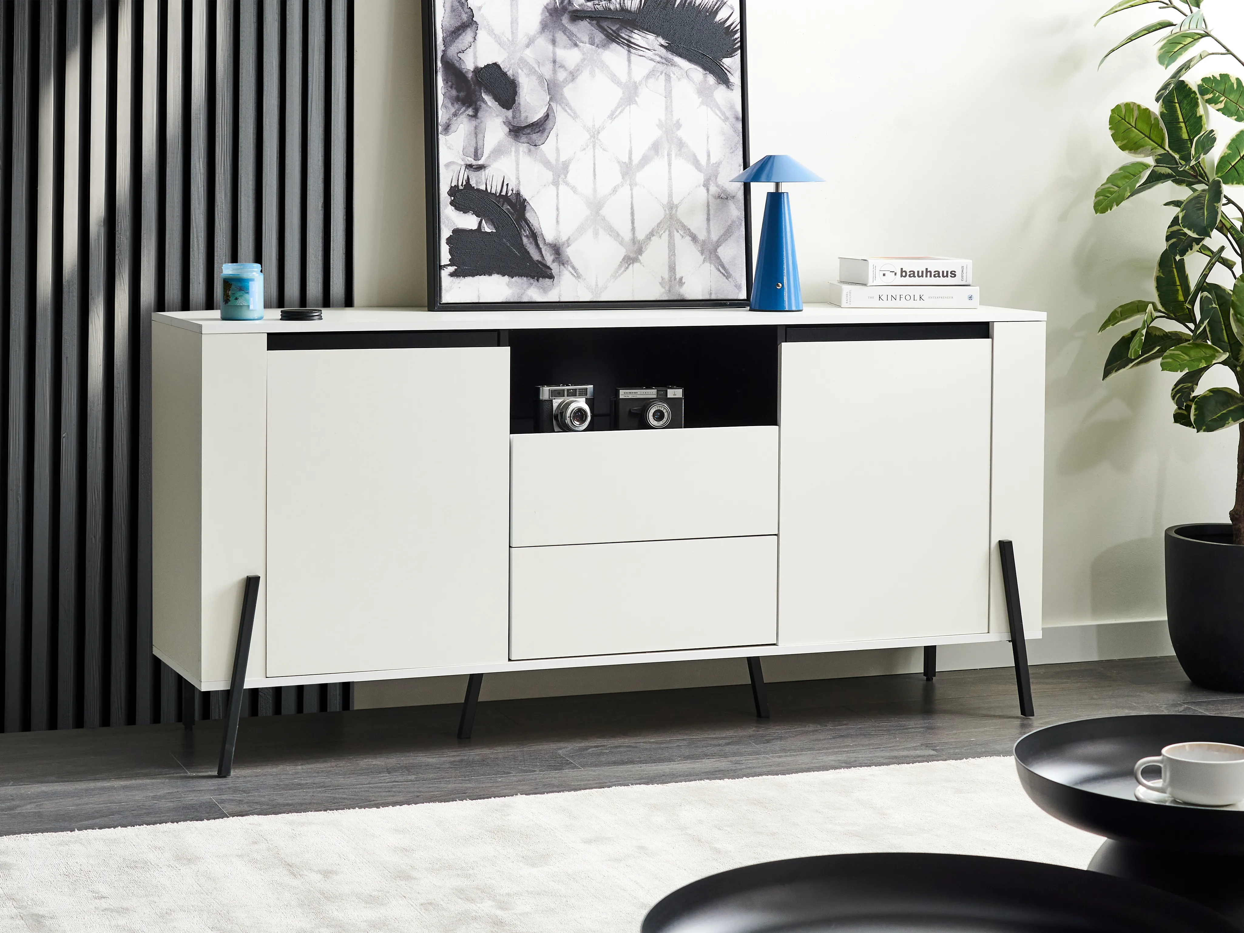Dressoir met 2 deuren BLACKPOOL Wit