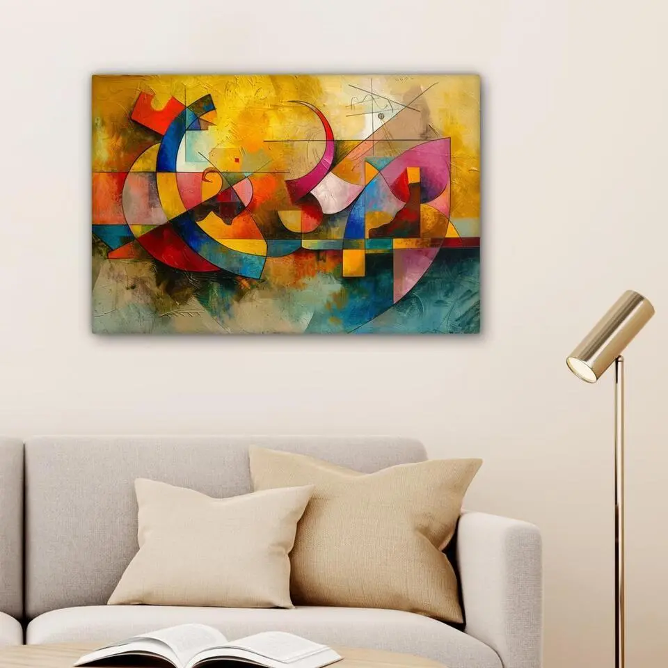 MuchoWow Canvas Schilderij 90x60cm Kunst Abstract Modern