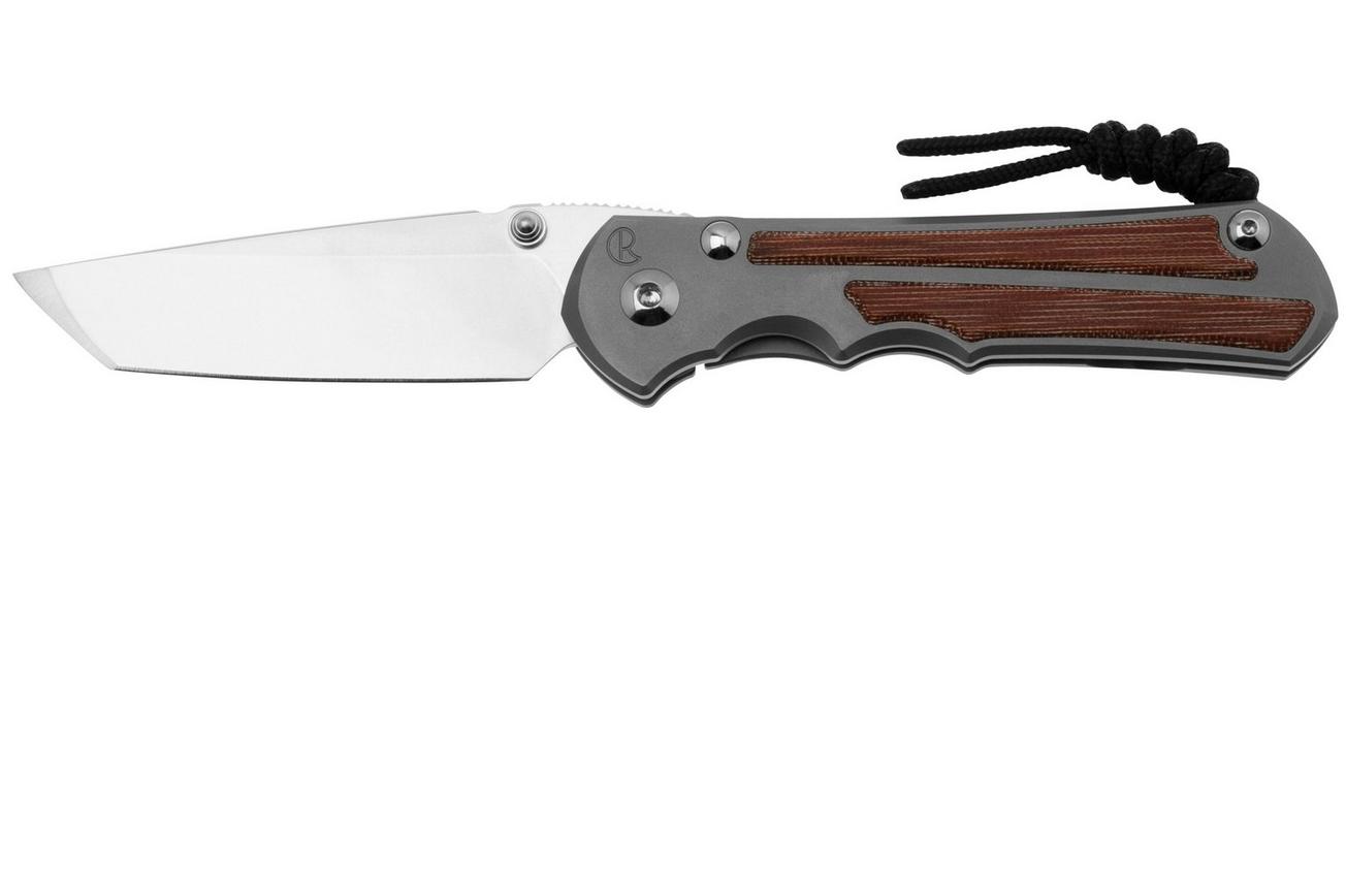 Chris Reeve Large Inkosi LIN-1134 Natural Tanto CPM-Magnacut, Glass Blasted, Micarta Inlay, zakmes