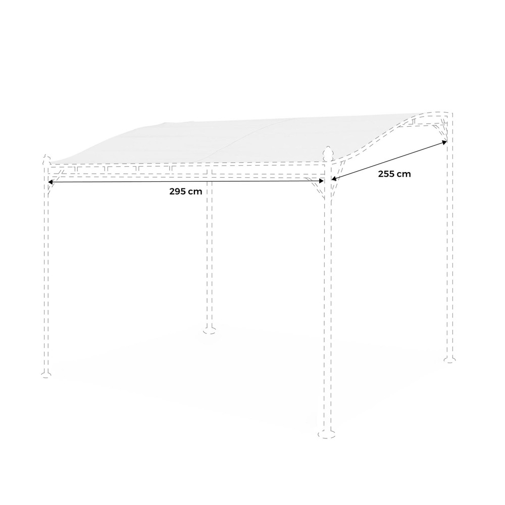 Toile de toit beige pour tonnelle 3x2.5m brestum - toile de rechange pergola. Toile de remplacement