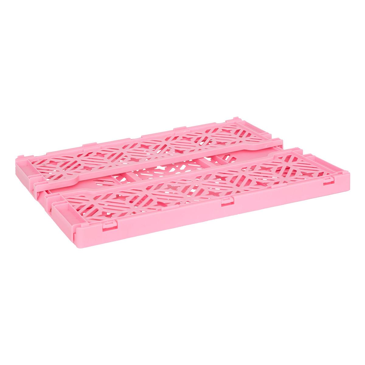 CAGETTE PLIABLE ROSE 40X30X15CM