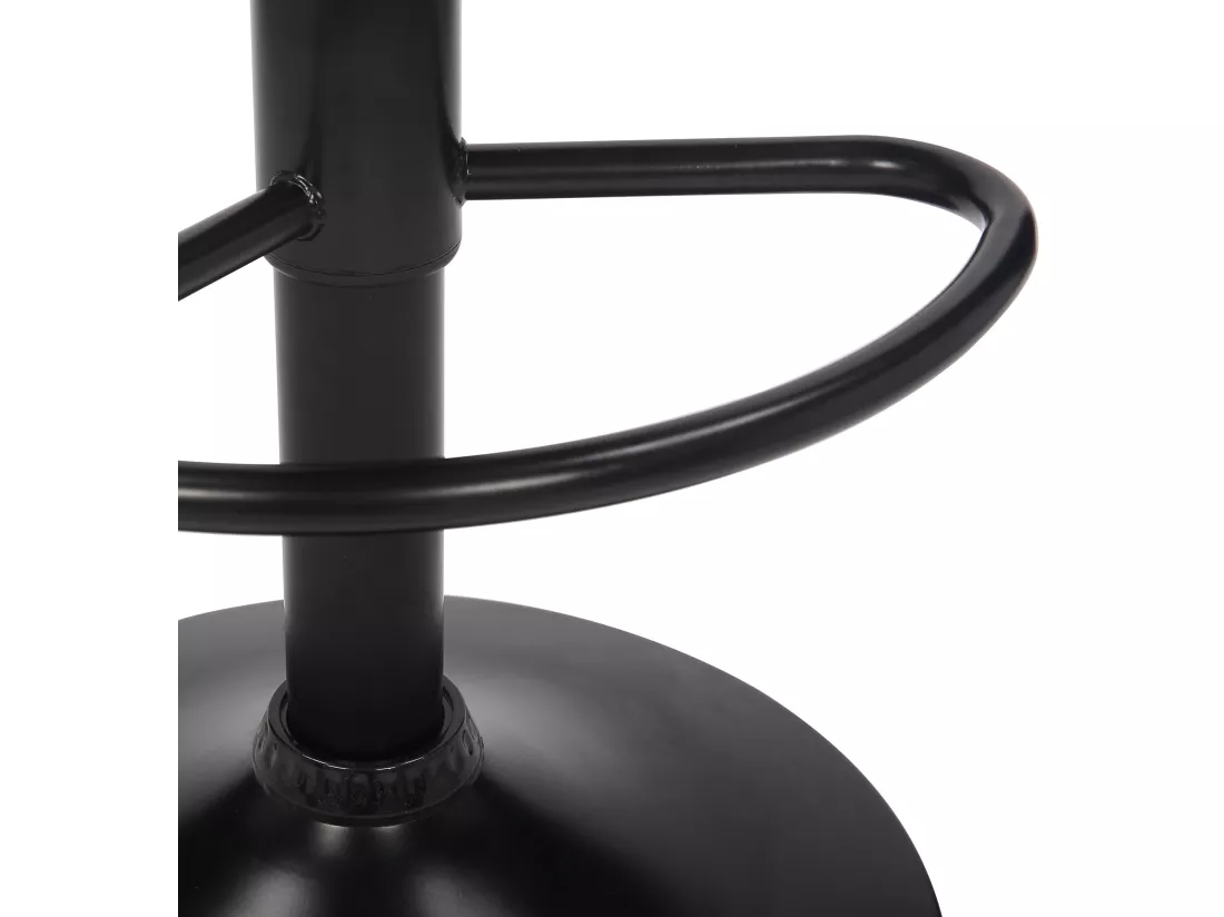 Lot de 2 Tabouret de bar - Velours & Métal noir mat - Vert - Feni