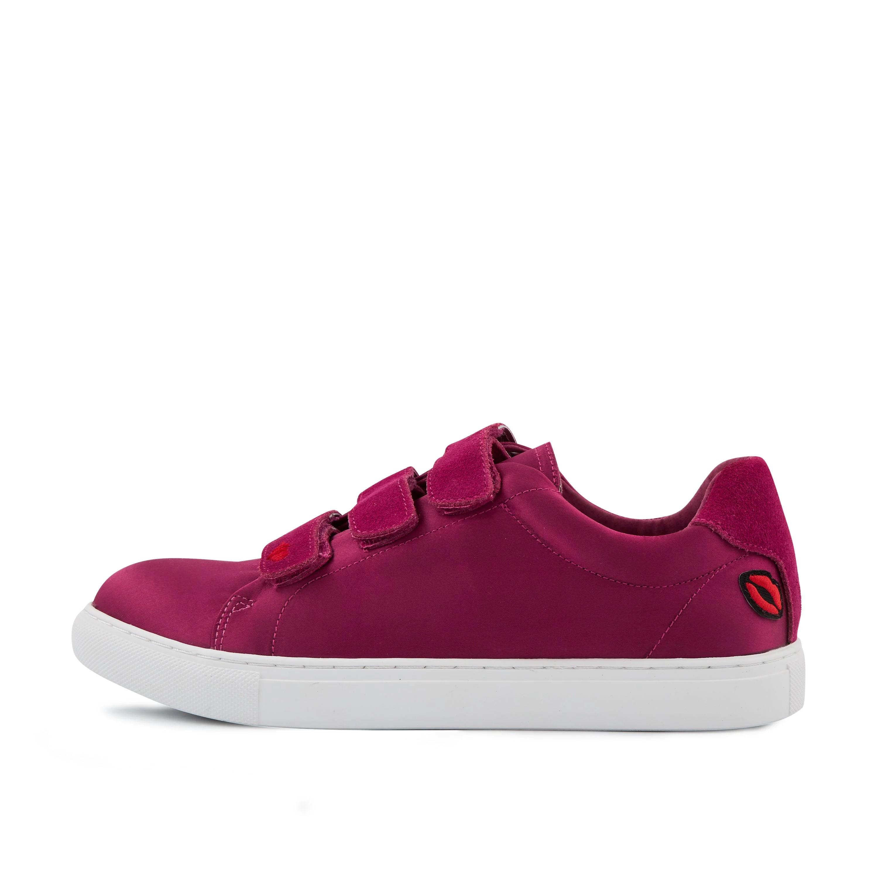 EDITH SATIN AMOUR FRAMBOISE - Sneakers en cuir | Rose