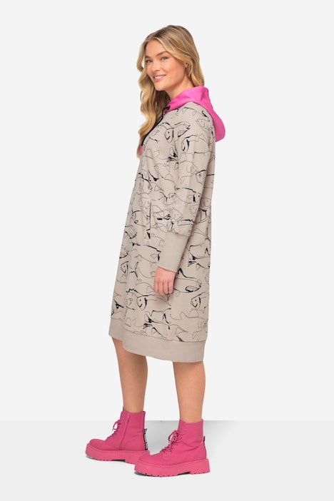Sweatkleid, allover Print