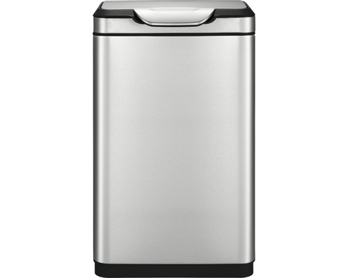 EKO Tina 45L afvalbak met scharnierend deksel, roestvrij staal, matte afwerking
