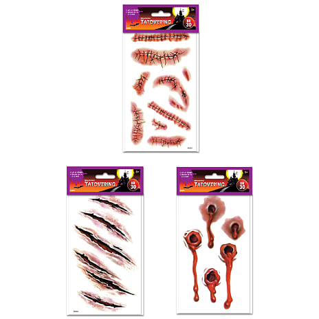 Halloween tattoo ar - flere varianter - assorteret